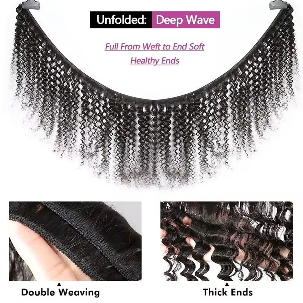 Brazilian Deep Wave Human Hair Bundles
